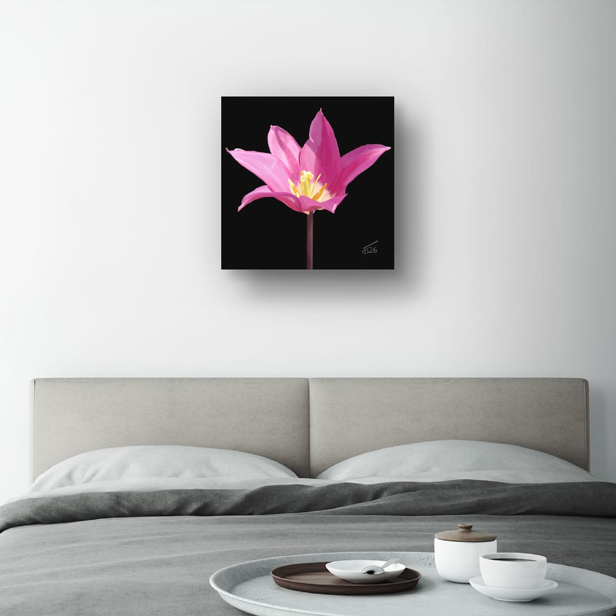 Purple Dream Lily-Flowered Tulip - Premium Square Canvas Art (50 x 50 cm)