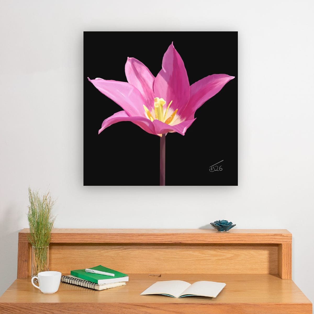 Purple Dream Lily-Flowered Tulip - Premium Square Canvas Art (50 x 50 cm)