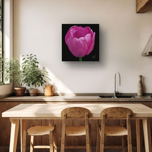 Purple Passion Tulip - Premium Square Canvas Art (50 x 50 cm)