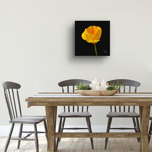 "Golden Flame" Tiger Tulip - Premium Square Canvas Art (50 x 50 cm