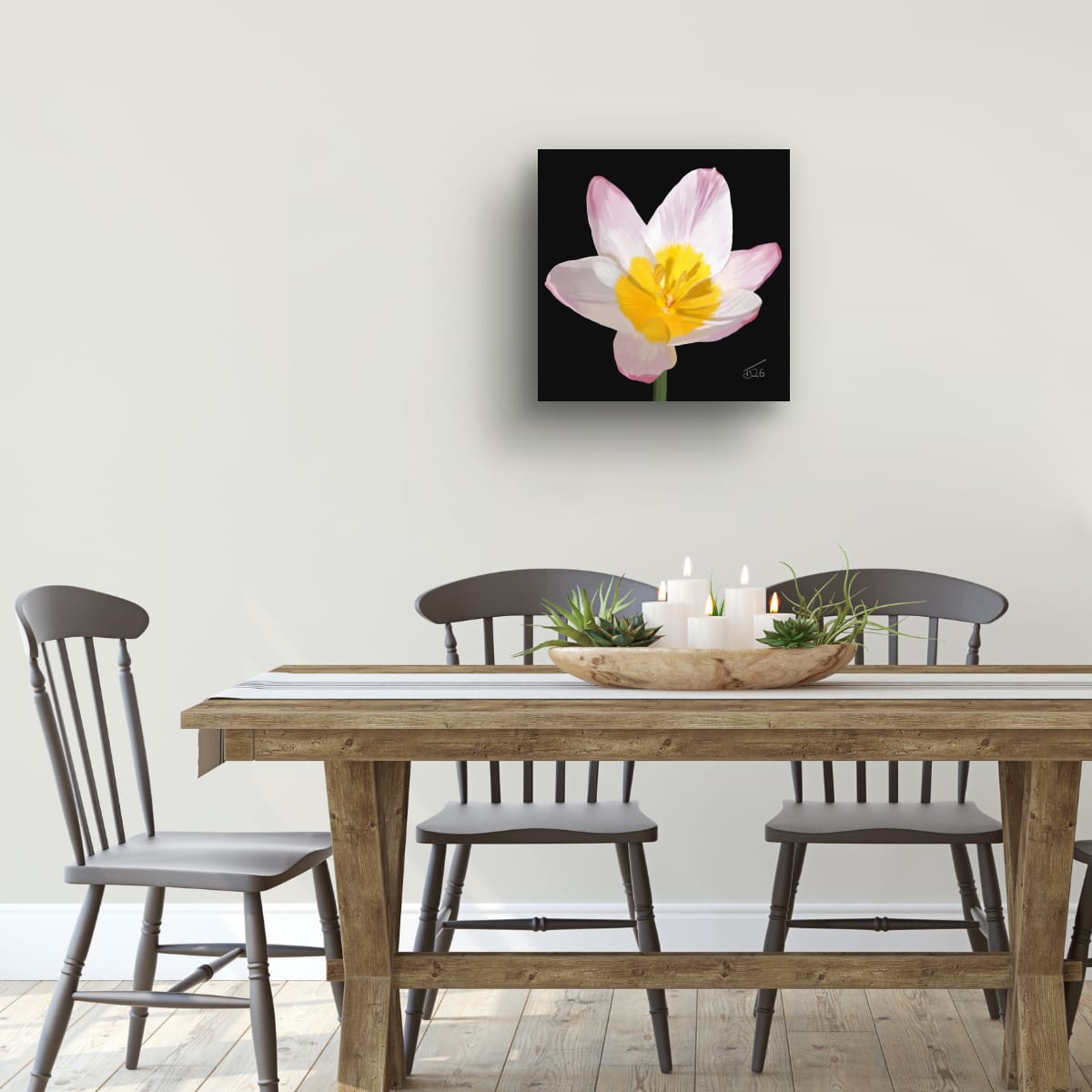Lilac Wonder (Tulipa Saxatilis) - Premium Square Canvas Art (50 x 50 cm)