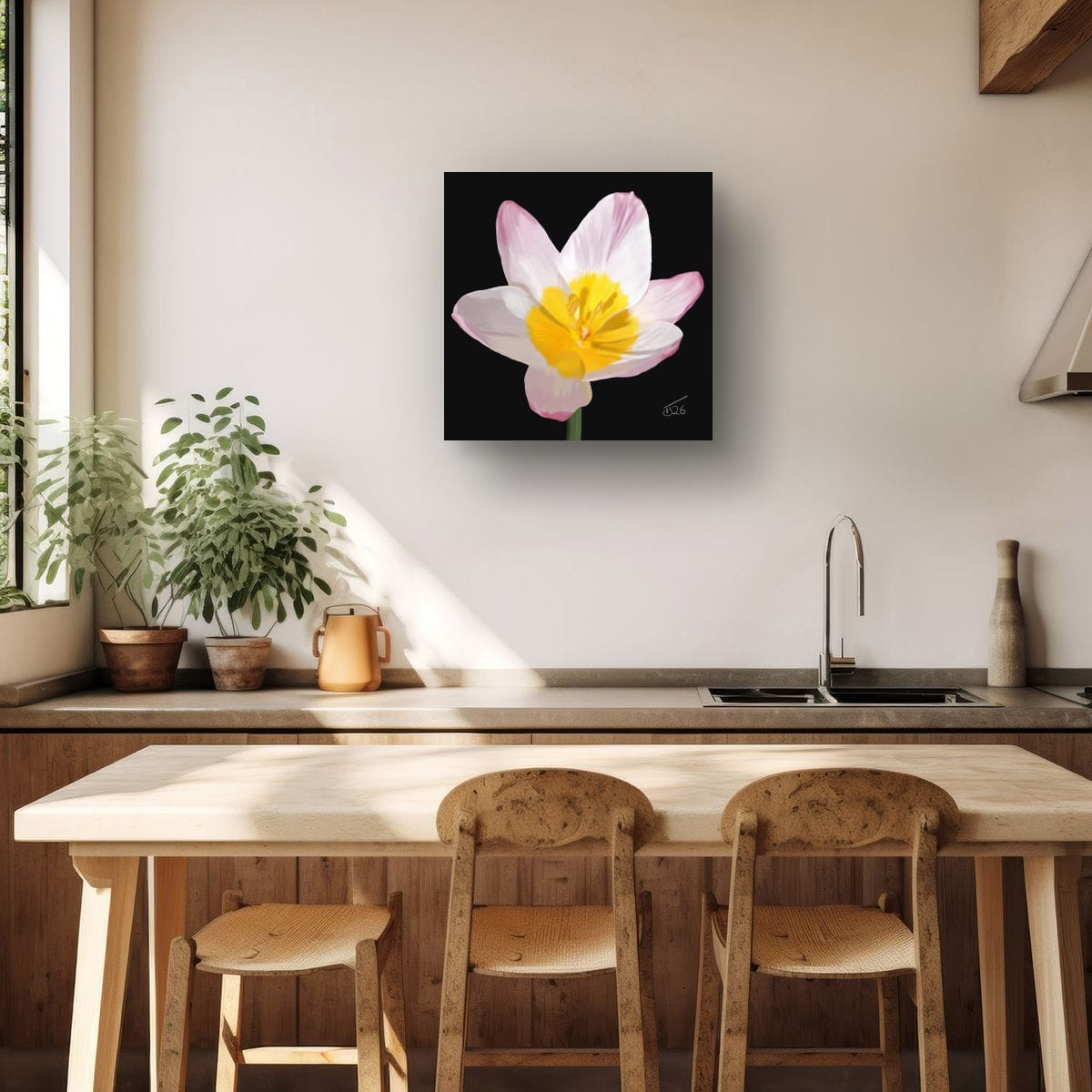 Lilac Wonder (Tulipa Saxatilis) - Premium Square Canvas Art (50 x 50 cm)