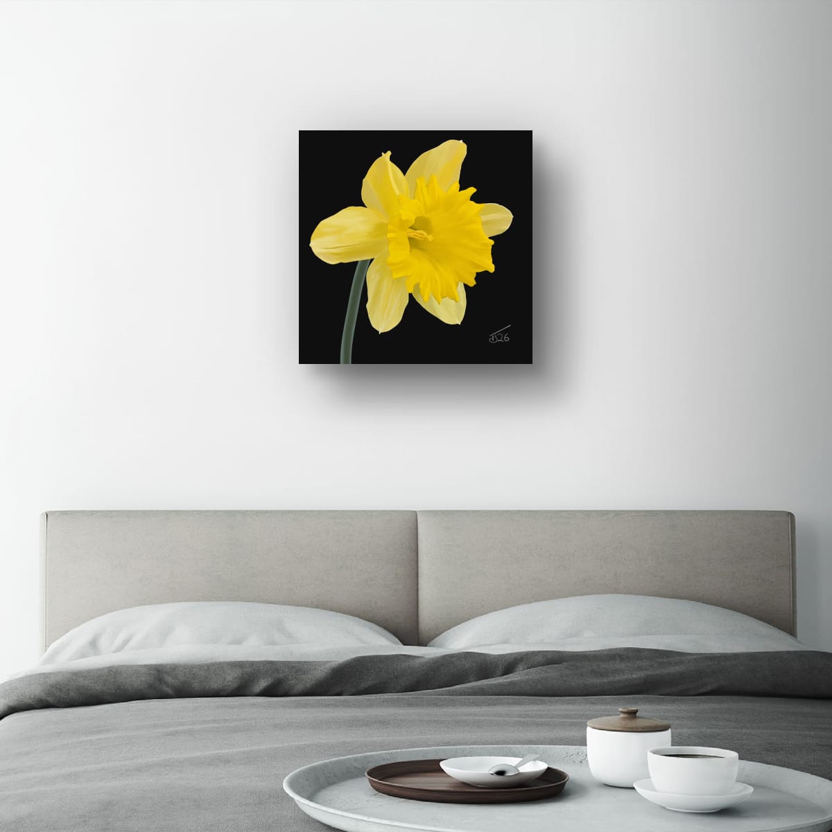 King Alfred Daffodil - Premium Square Canvas Art (50 x 50 cm)