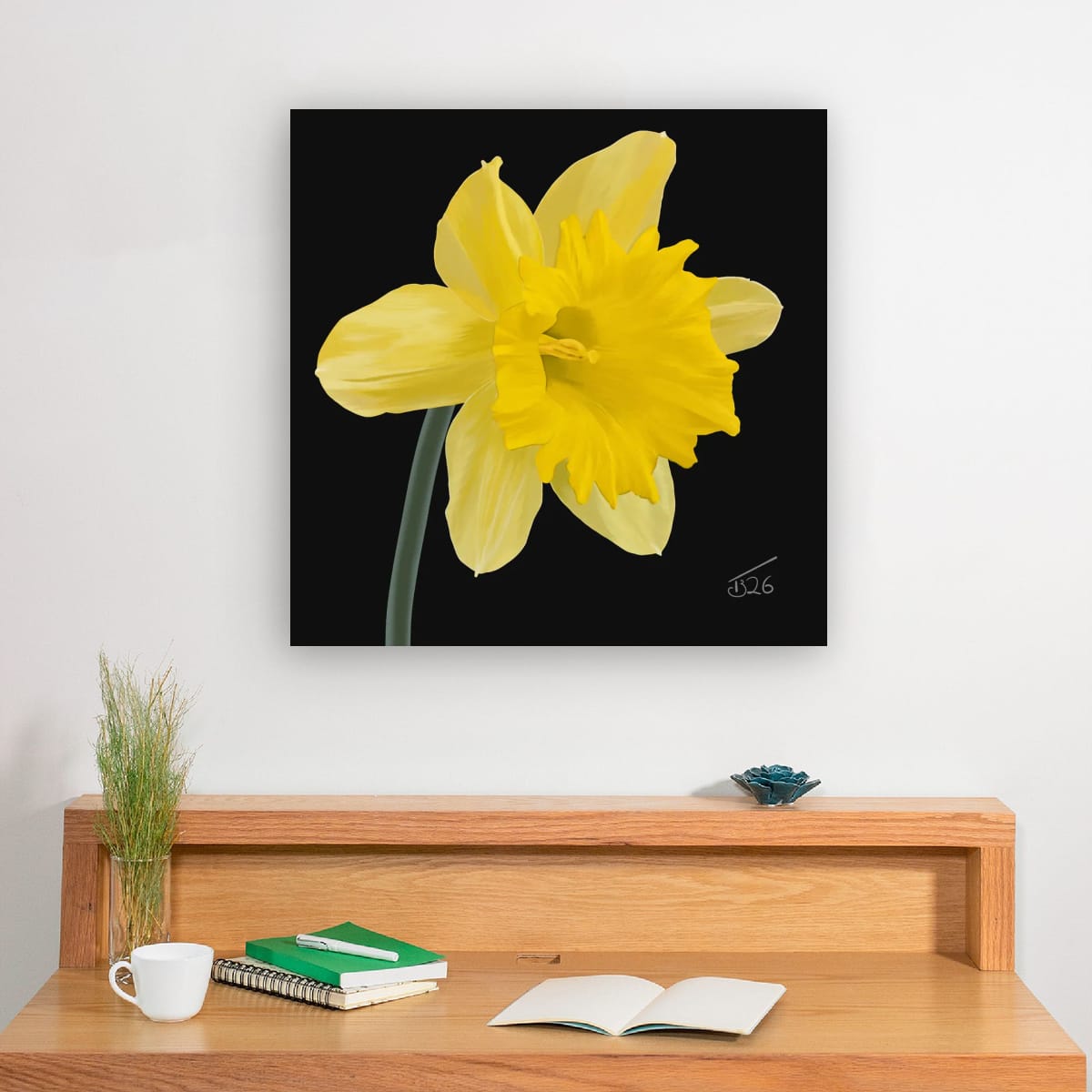 King Alfred Daffodil - Premium Square Canvas Art (50 x 50 cm)