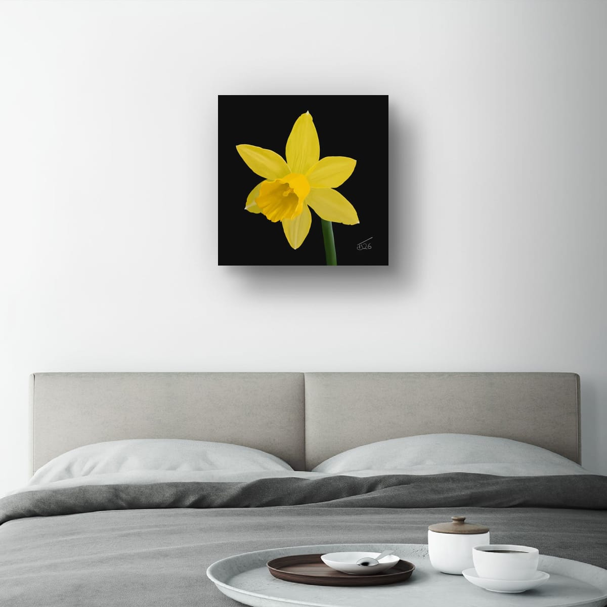 Narcissus 'Sweetness' Daffodil - Premium Square Canvas Art (50 x 50 cm)