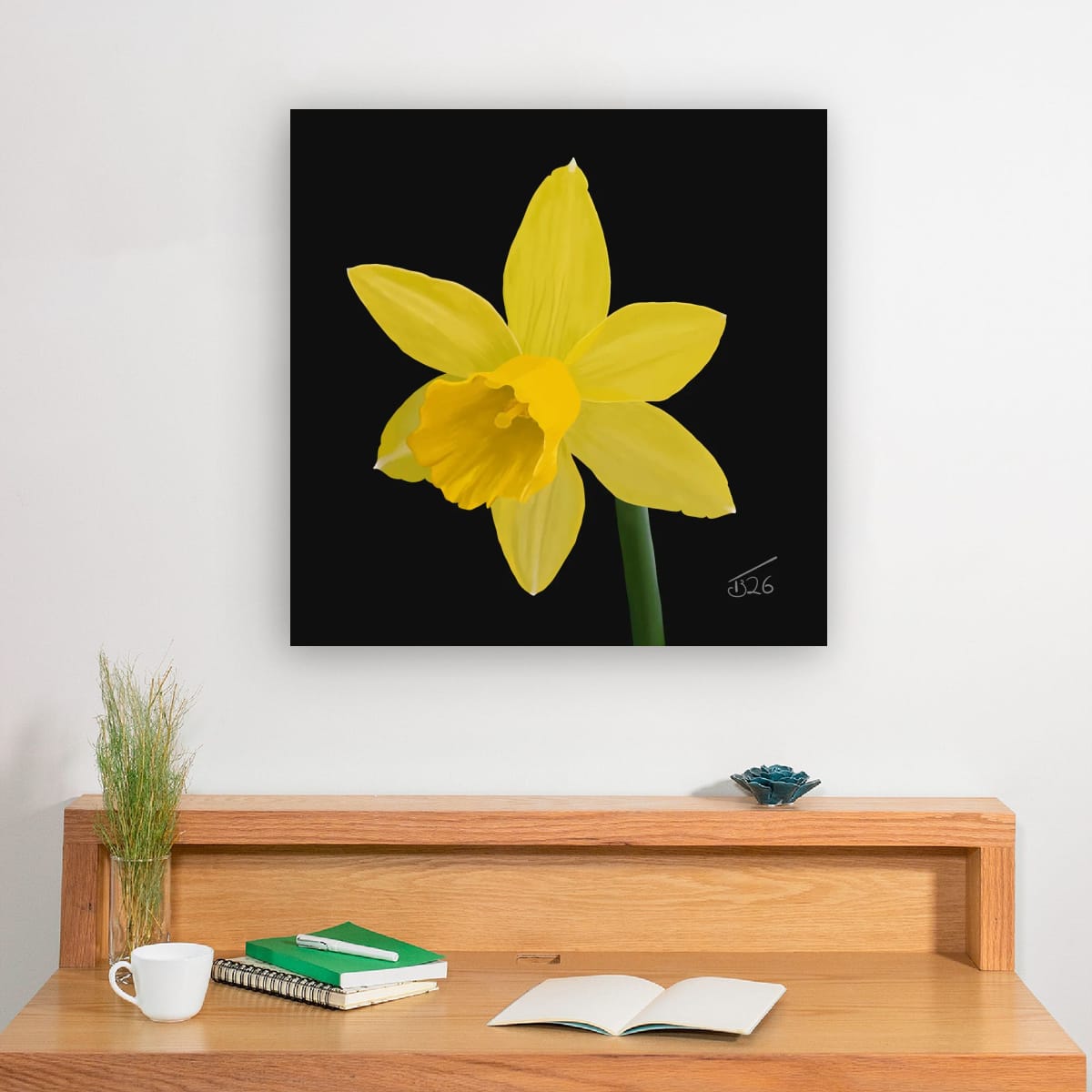 Narcissus 'Sweetness' Daffodil - Premium Square Canvas Art (50 x 50 cm)