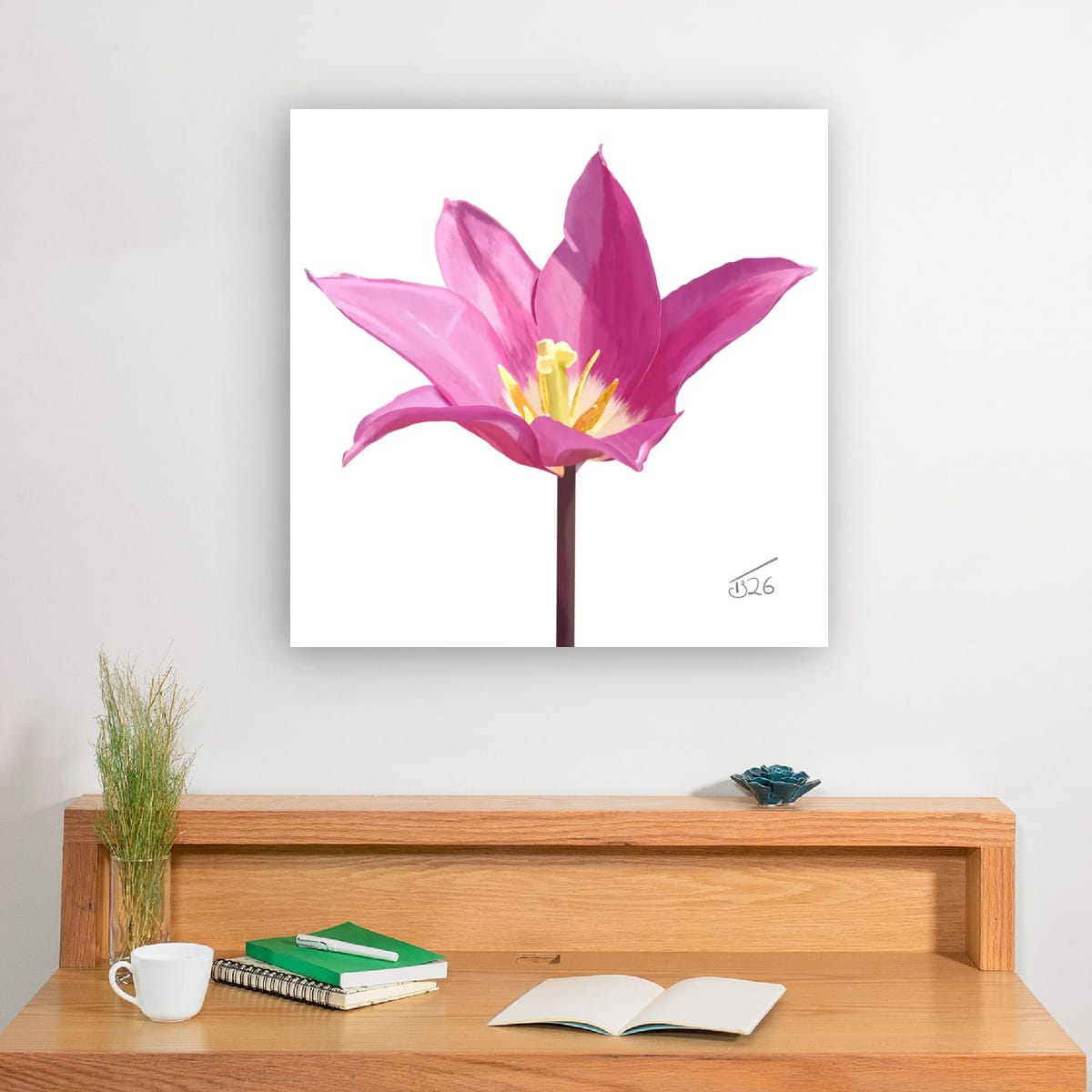 Purple Dream Lily-Flowered Tulip - Premium Square Canvas Art (50 x 50 cm)