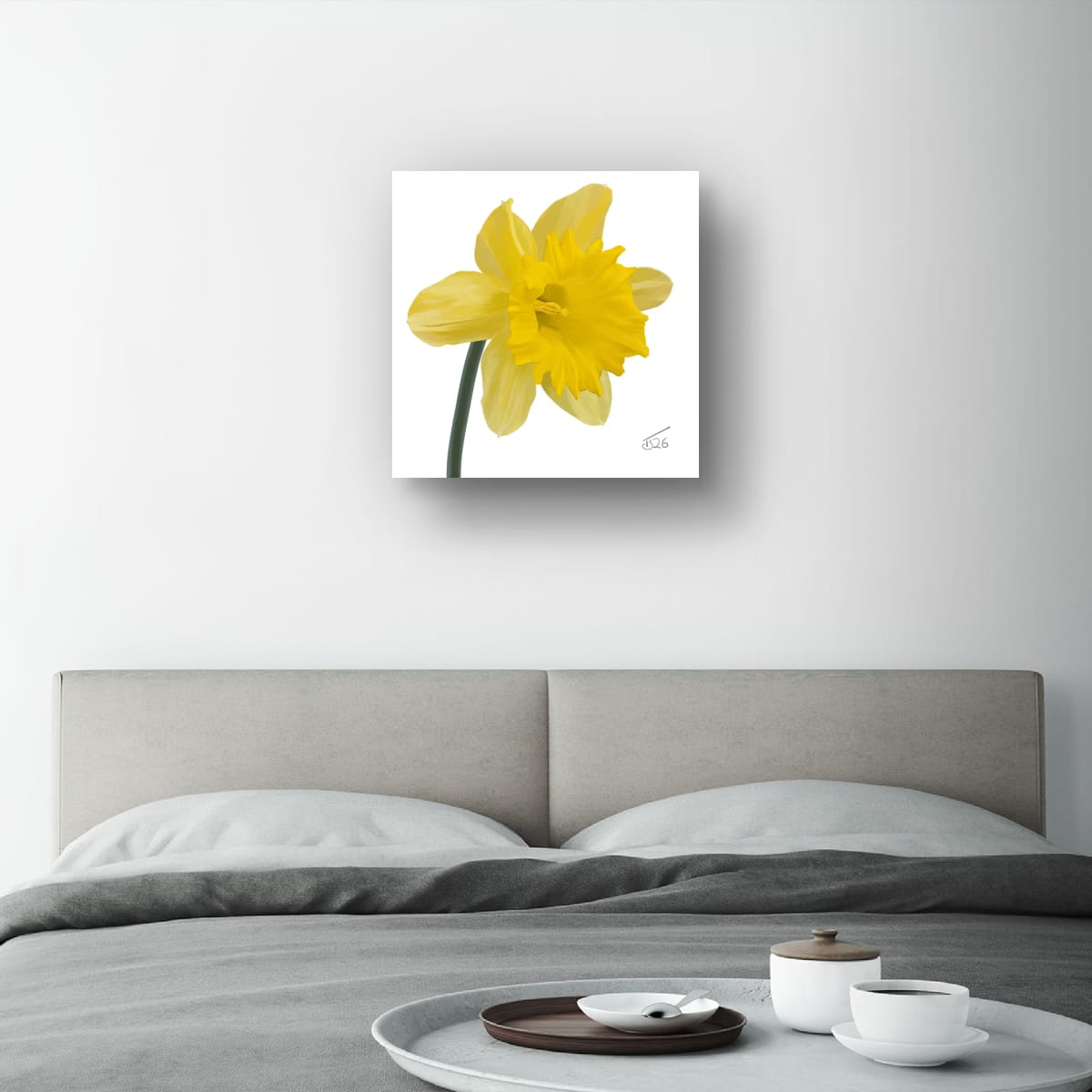 King Alfred Daffodil - Premium Square Canvas Art (50 x 50 cm)