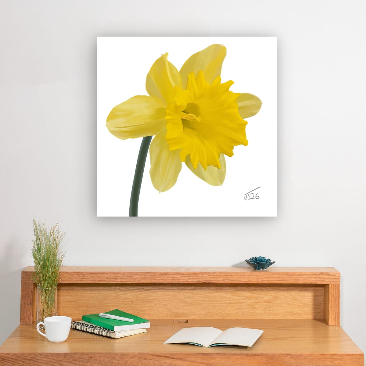 King Alfred Daffodil - Premium Square Canvas Art (50 x 50 cm)