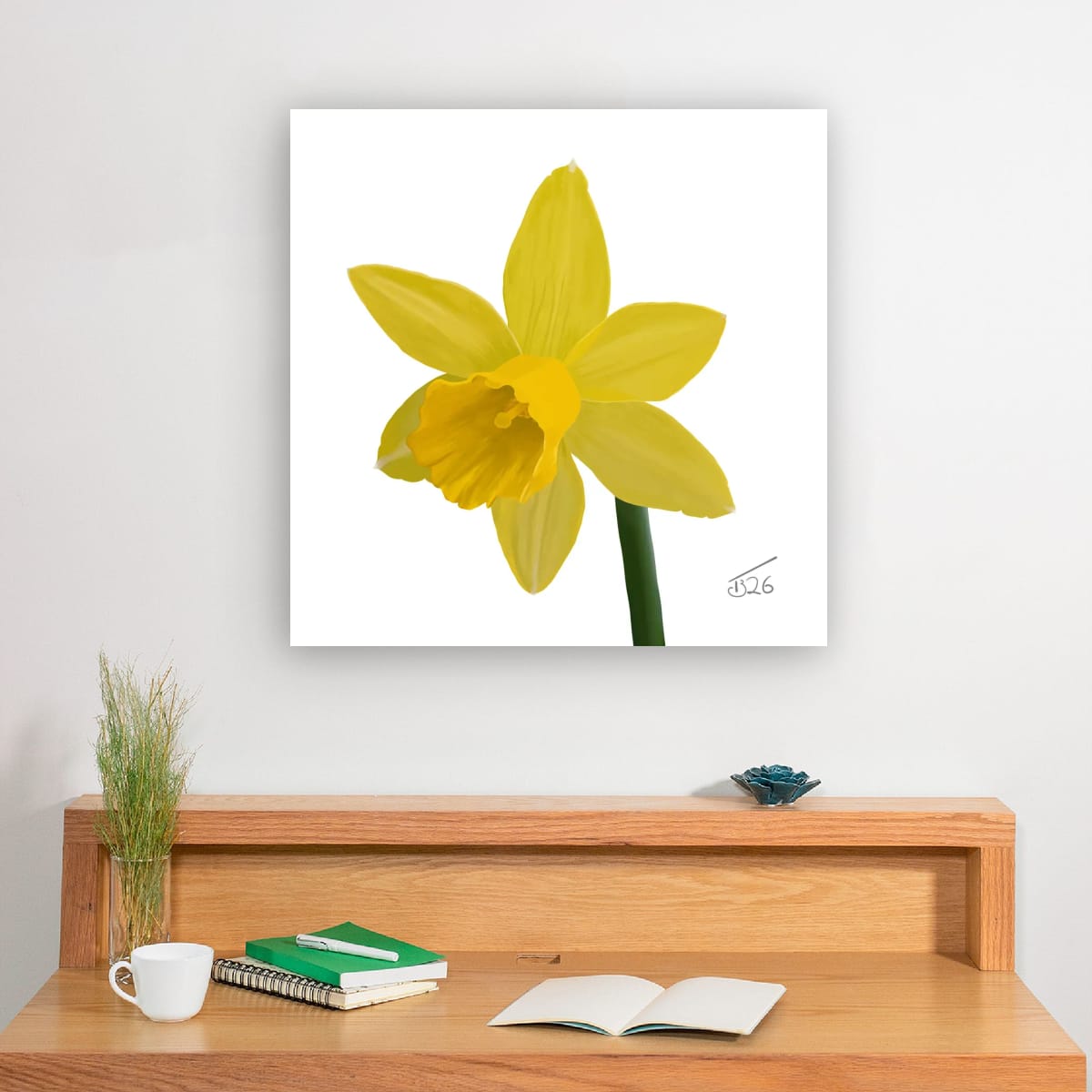 Narcissus 'Sweetness' Daffodil - Premium Square Canvas Art (50 x 50 cm)